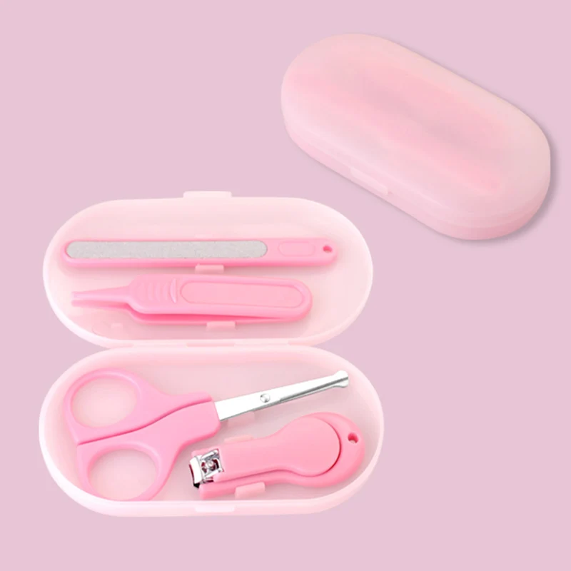 Paston бренд Baby Care 4-Set включая машинки для стрижки ногтей, ножницы, стальные пилочки для ногтей, носовые пинцеты YE-12