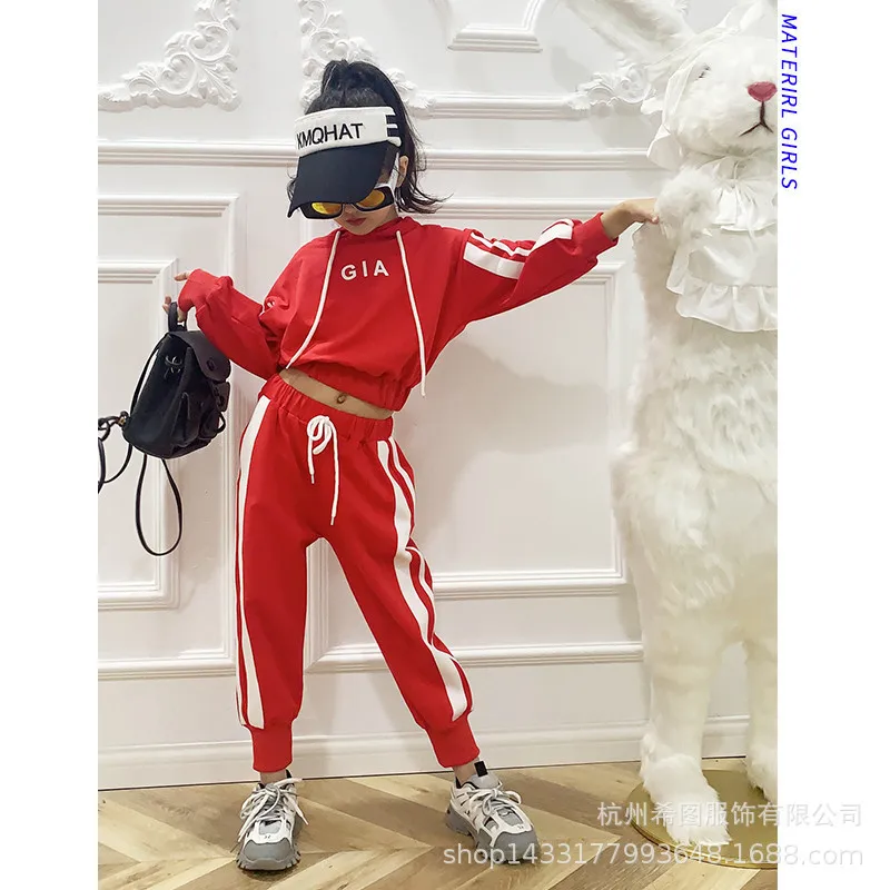Новинка весны 2020 Детский Повседневный Спортивный костюм из двух предметов для