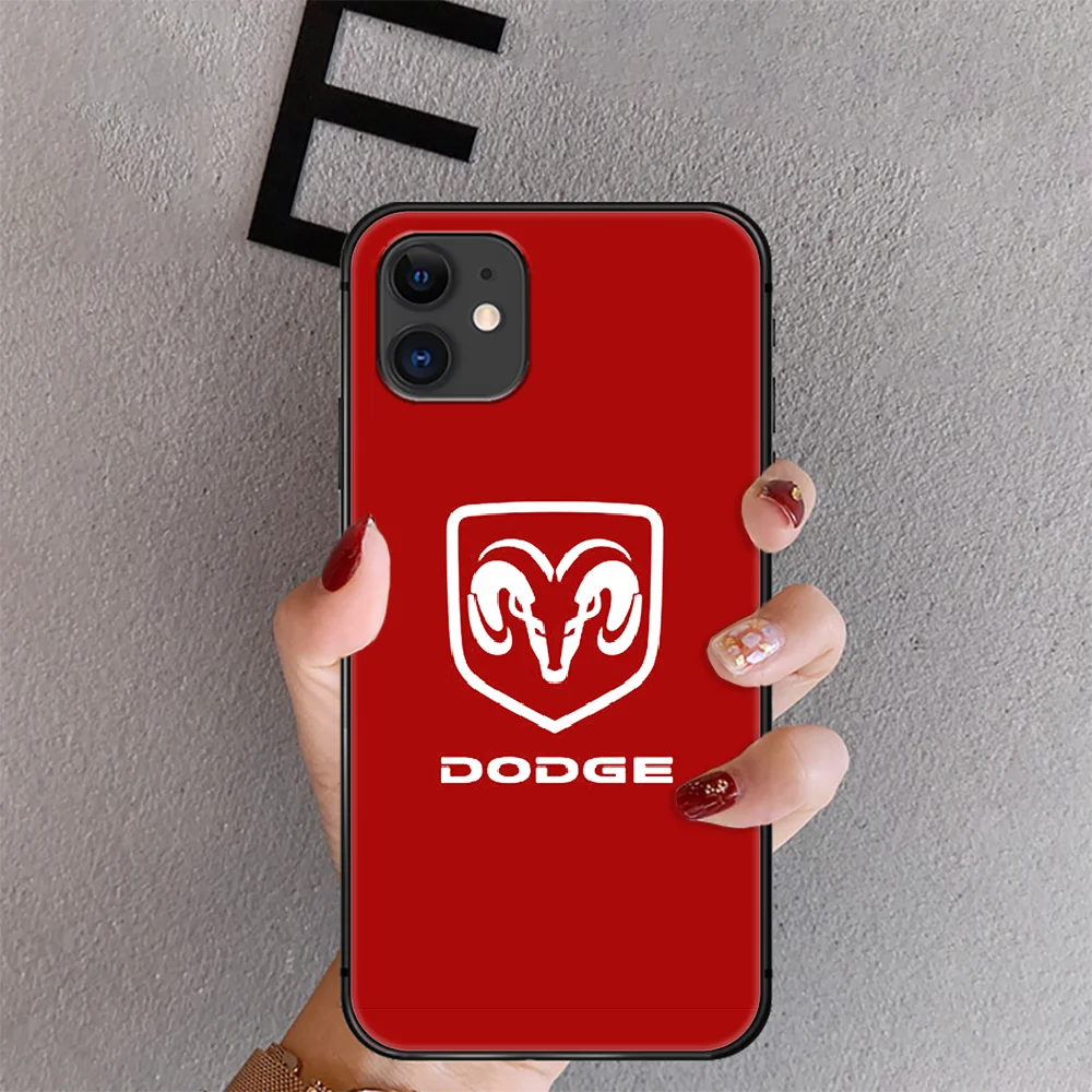 

American Sport Car Dodge Phone Case Cover For Iphone 6 6S 7 8 11 12 Se 2020 X Xs Xr Pro Max Plus Mini Black Cover Cell Painting