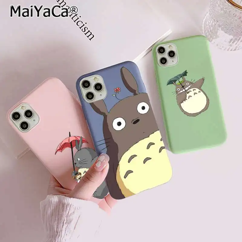 

MaiYaCa dropshipping mobile Cartoon Totoro phone cases for iphone 13 12 mini 11 12 Pro Max X XS XR 8 7 6 6s Plus mobile Cover