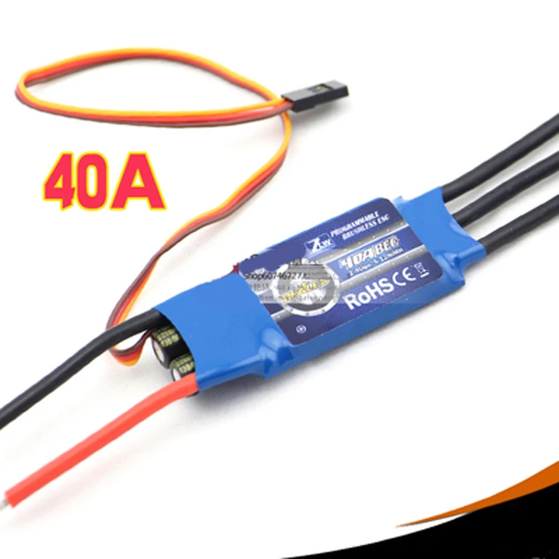 1 шт. ZTW двусторонний бесщеточный ESC 30A 40A 50A 60A 70A 80A с разъемом типа банан BEC 5/5 в 2 6S Lipo