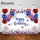 Mocsicka 4th of день рождения в июле фон красный, Белый Синий Американский флаг Отечественной День Независимости фотосессия фон