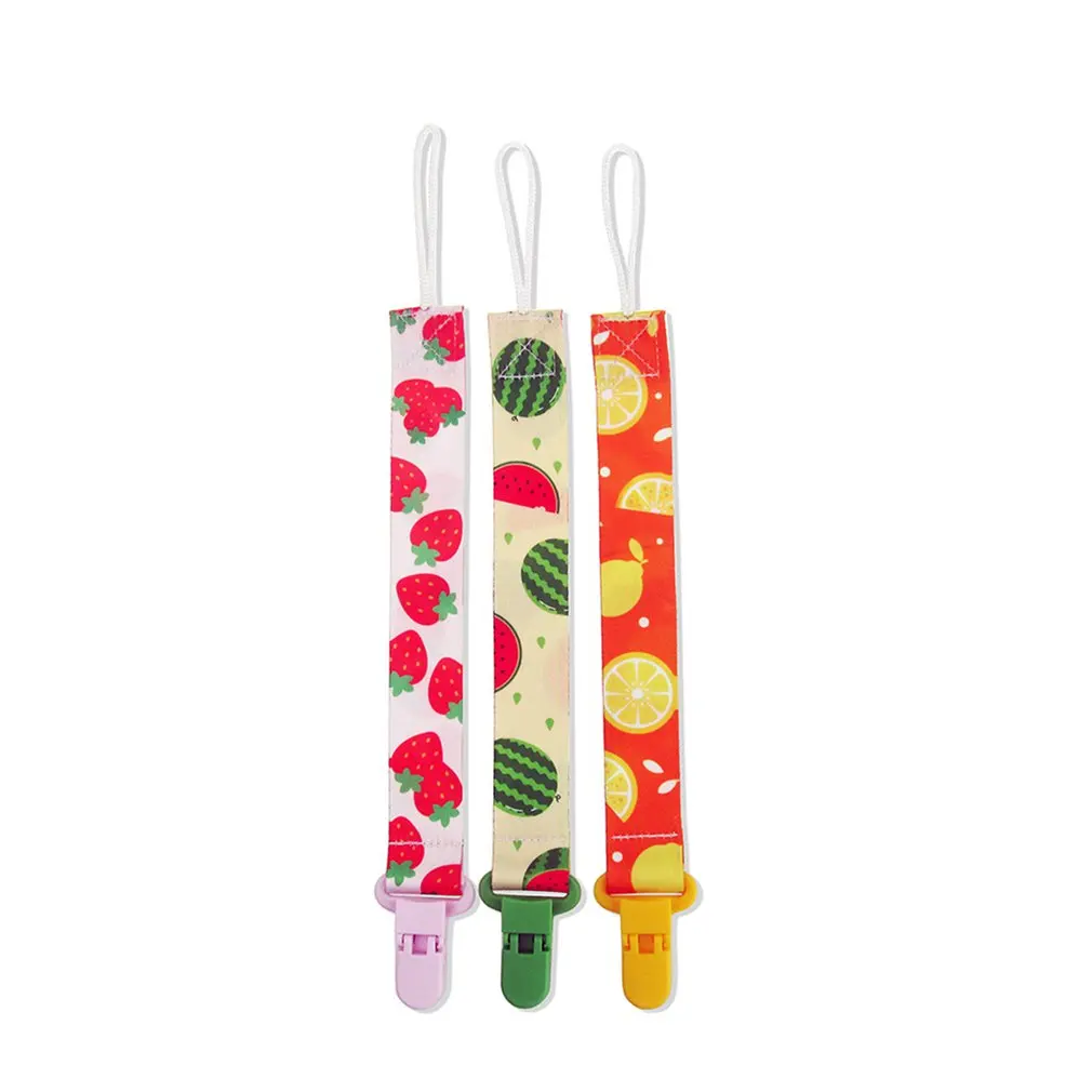 

3 Pcs/Set Baby Pacifier Clip Pacifier Chain Dummy Clip Nipple Holder for Baby Cartoon Print Child Pacifier Clips Soother Holder