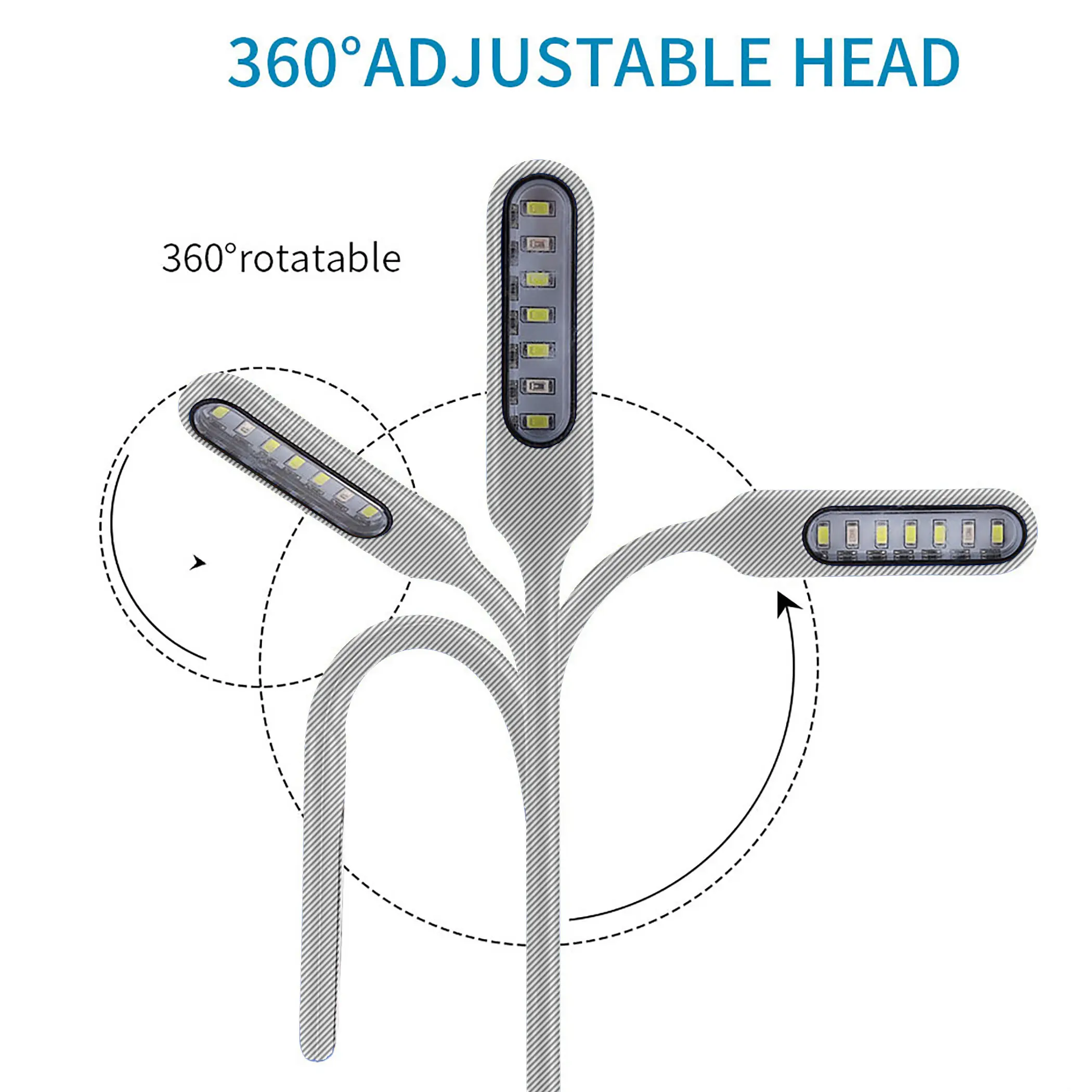 3 Вт USB светодиодный мини-светильник высокой яркости аквариум синий белый клип