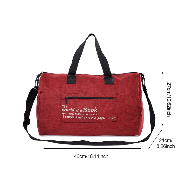 

Large Capacity Travel Duffle Bag Foldable Oxford Waterproof Weekend Clothes Handbag Luggage Organizer Pack Accessories Items