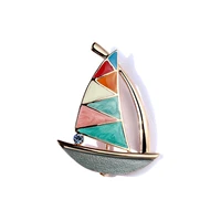 colorful sailboat brooch brooch boy girl jacket cardigan boat brooches accessories