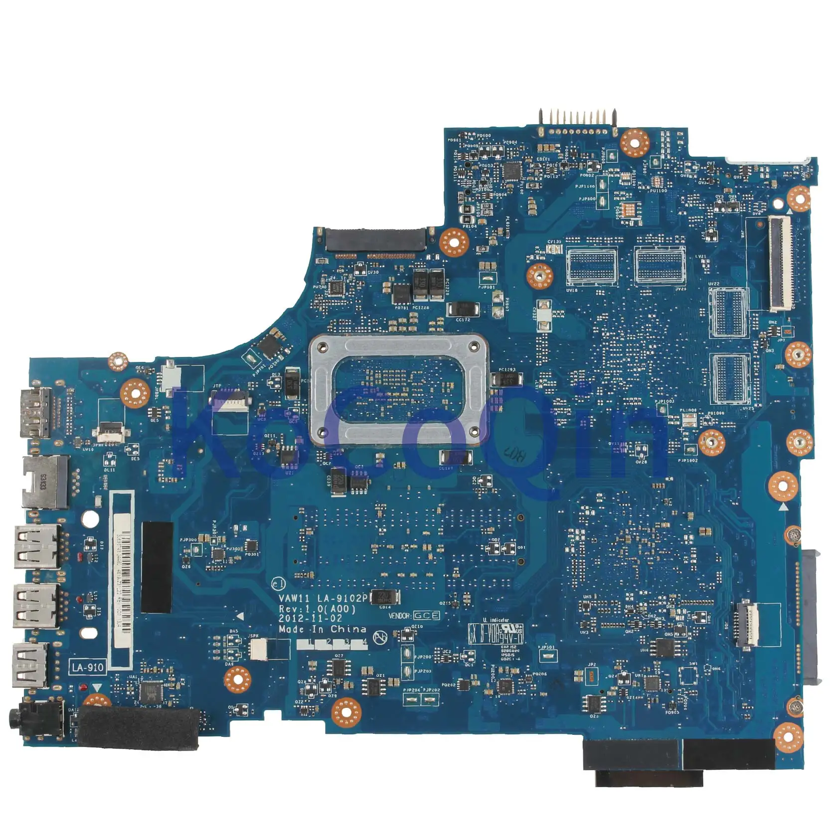 KoCoQin материнская плата для ноутбука DELL Inspiron 3721 I5-3337U CN-03WVDR 03WVDR VAW11 LA-9102P | Компьютеры