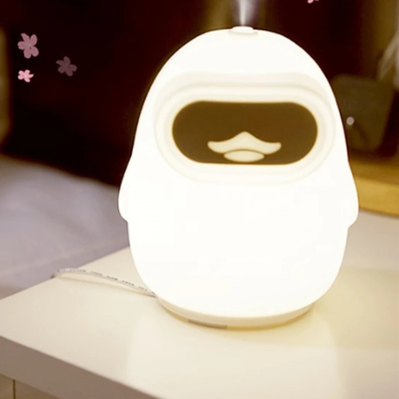 

Household Desktop Humidifier Night Light Diffuser Essential Oil Breathing Lamp Silent Spray Penguin Aromatherapy Machine