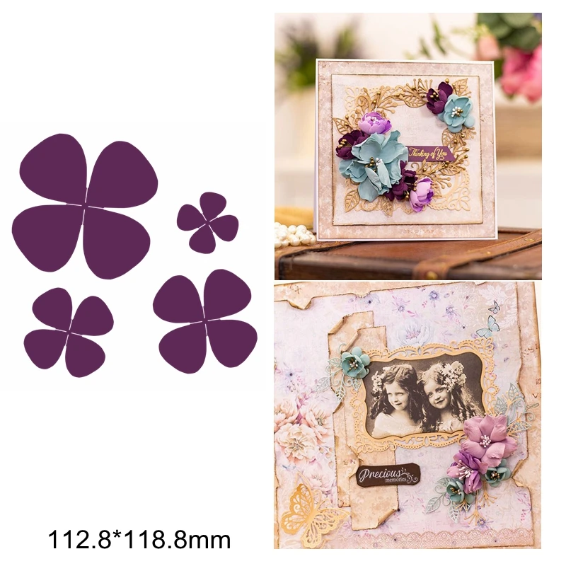 Металлические Вырубные штампы смешанные четырехслойные Цветочные маленькие или