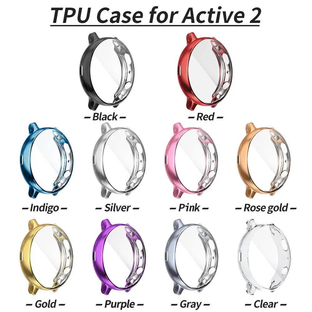 Мягкий гибкий чехол из ТПУ для часов полноэкранный защитный Samsung Galaxy Watch Active 2 40 мм