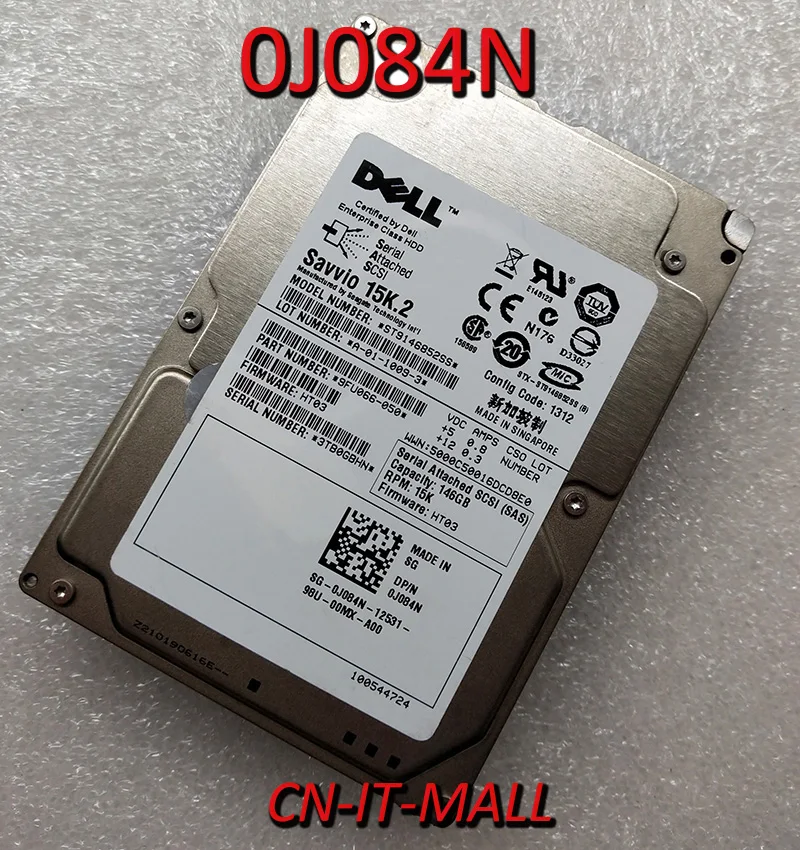 

Pulled 0J084N 0X162K ST9146852SS 146GB 15000 RPM 16MB Cache SAS 6Gb/s 2.5" Internal Enterprise Hard Drive