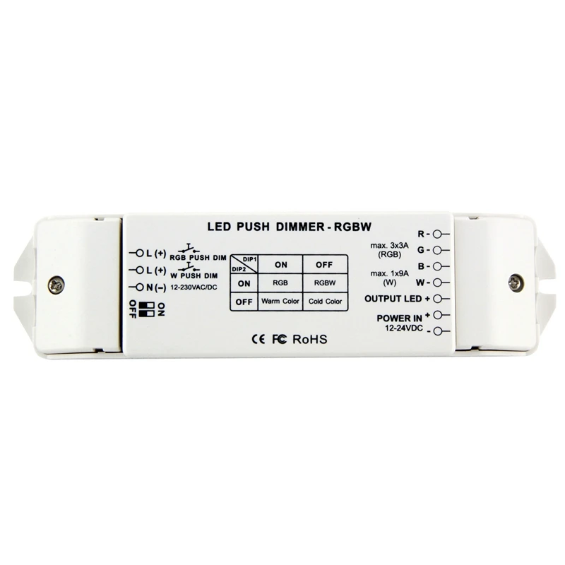 Top Led Rgb Rgbw Strip Controller Dc12V 3Ax3Ch 9Ax1Ch Output Multi Function 4096 Light Level Bc-420 | Электроника