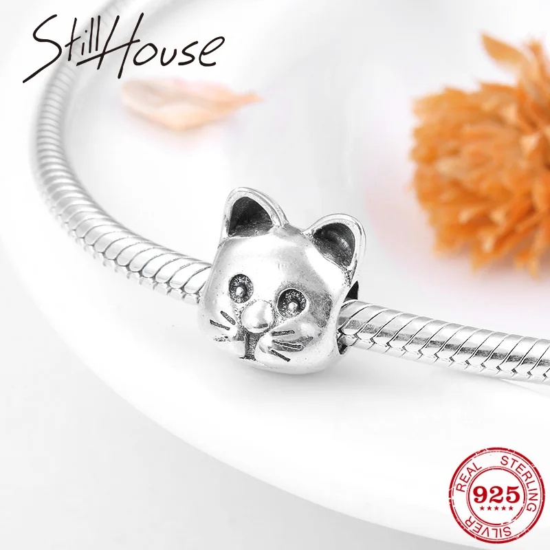 Гениальный персидский бусина кошка модный кулон из серебра 925 пробы для