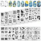 Пластины для штампов из нержавеющей стали, шаблон для стемпинга для нейл-арта трафаретов для дизайна ногтей с волнистым узором, инструменты для нейл-арта