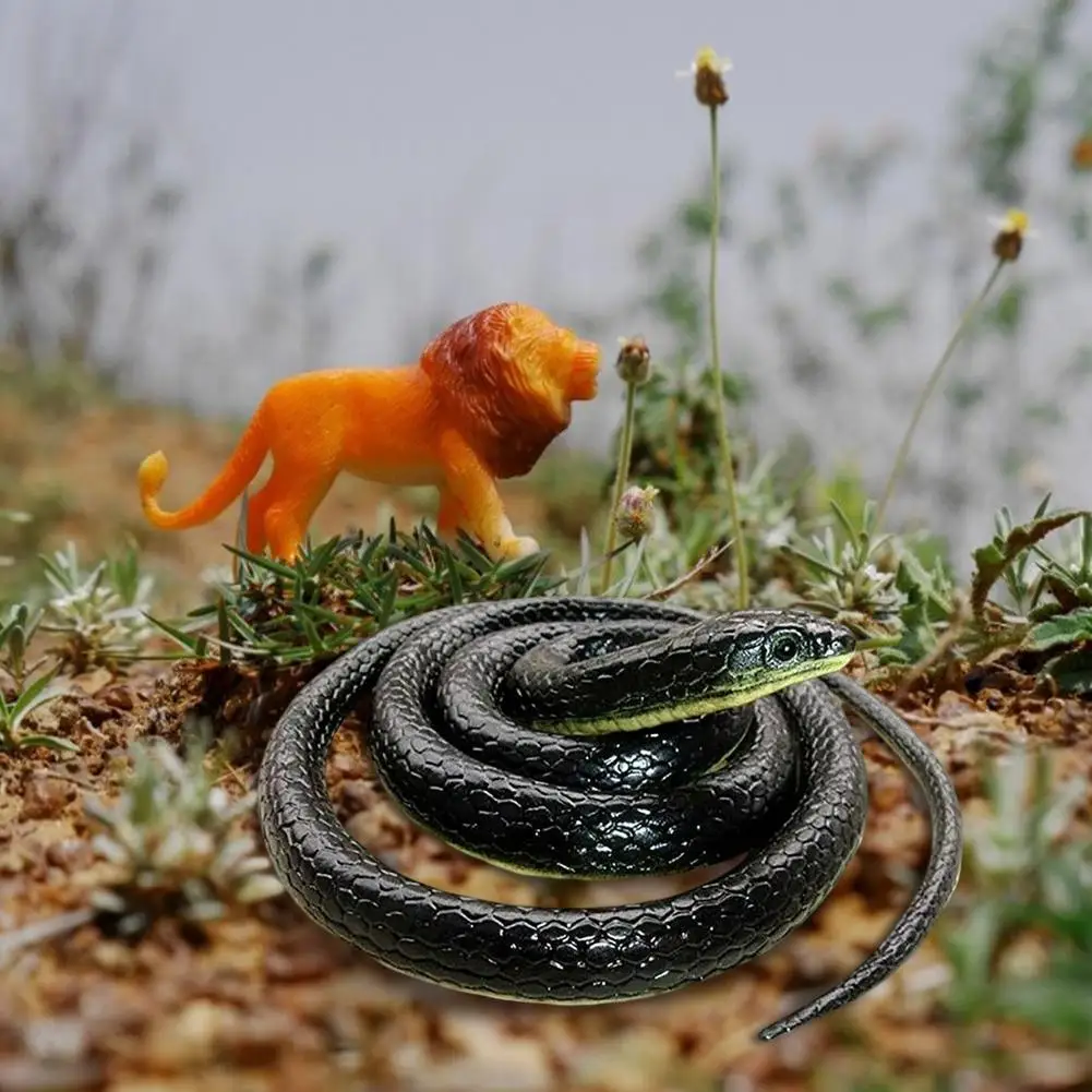 130cm Simulation Rubber Soft Snake Prank Joke Funny Toy Garden Props Antistress Horror Fake Kid's Gift Dropshipping - купить по