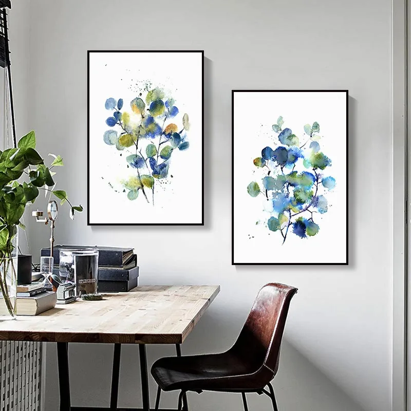 Картина на стену Лофт акварельная картина скандинавский Холст плакат цветочное