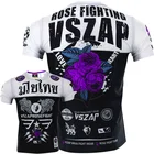 VSZAP Rose тренировочная футболка для бокса MMA Tee кикбоксинг, муай-тай тренировочная боевая одежда хлопковая дышащая футболка для спортзала бега S-4XL
