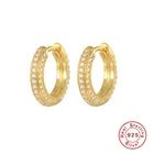 Aide 925 Стерлинговое Серебро Хооп Серьги в виде капель с кристаллами в форме женская обувь с украшением в виде кристаллов Циркон пирсинг серьги Huggie плата де лей 925 Серьги Brincos, можно носить с CZ