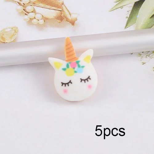 5pcs Random Sent Веселые обезьяны, смола, животные, слизи, подвески, милые, кавайные добавки, набор для творчества, наполнитель, украшения для облаков, прозрачная, хрустящая слизи, глина - Цвет: 5pcs Random Sent