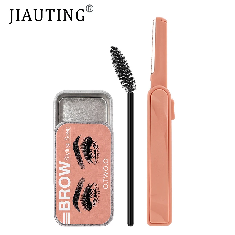 

JIAUTING Eyebrow Soap Brow Sculpt Waterproof Long Lasting Easy To Wear Eyebrow Gel Pomade Eyebrow Soap Wax With Trimmer