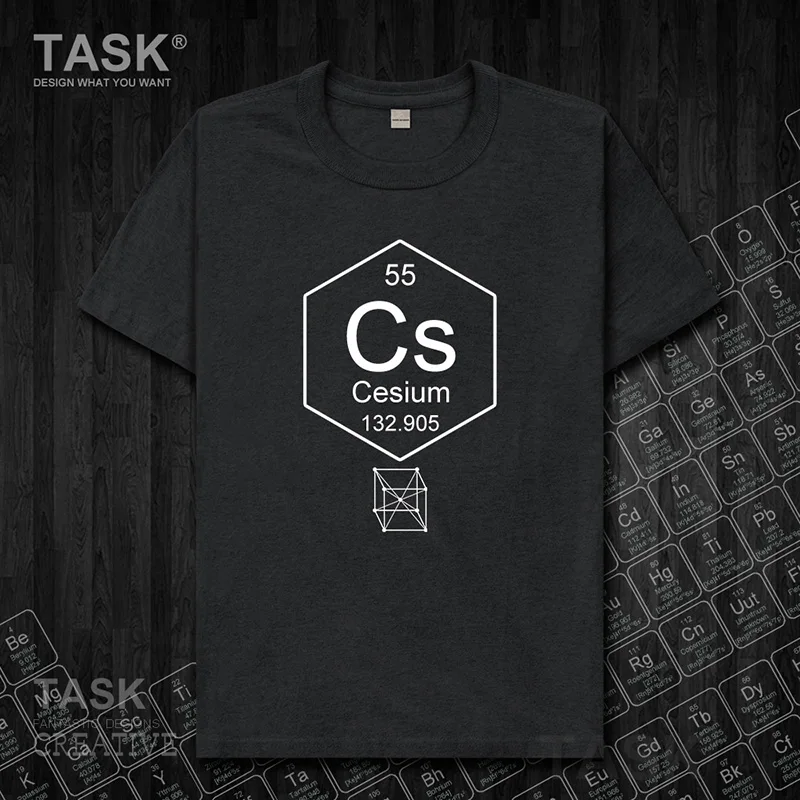 Chemical periodic table 55 Cs Chemistry new Tops mens t shirt t-shirt Short sleeve clothes fans fitness sports cotton summer images - 6