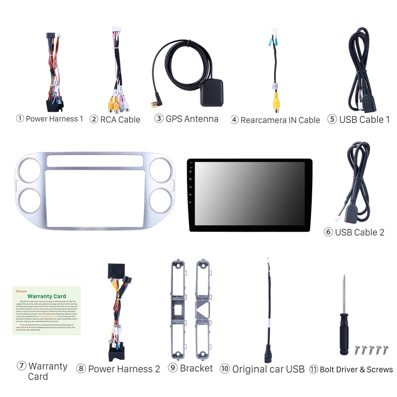 Harfey 3G WIFI Android 8 1 Aux SWC 9 &quotАвтомобильный мультимедийный плеер для 2010 2015 VW Volkswagen Tiguan