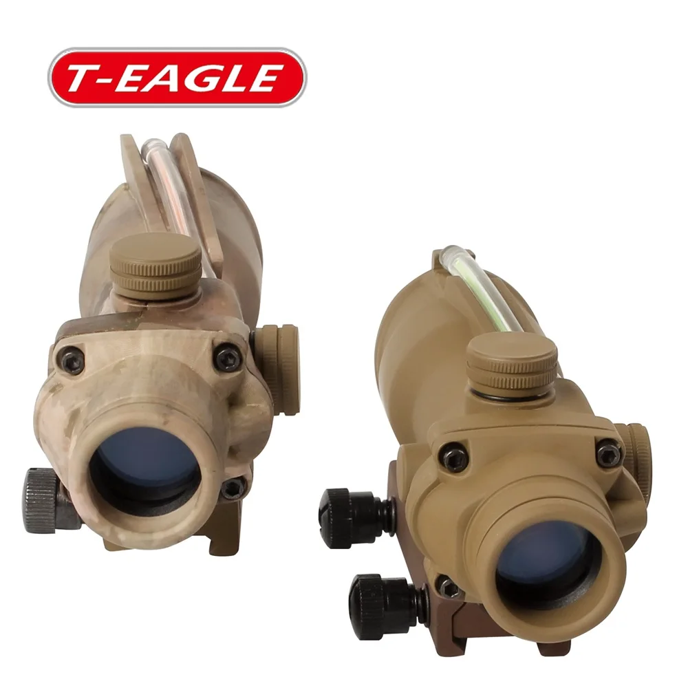 Trijicon T-eagle ACOG 1x32 оптические винтовки прицелы пятнистость красная точка M416 сетка с 20 мм креплениями прицел охотничья Оптика прицел