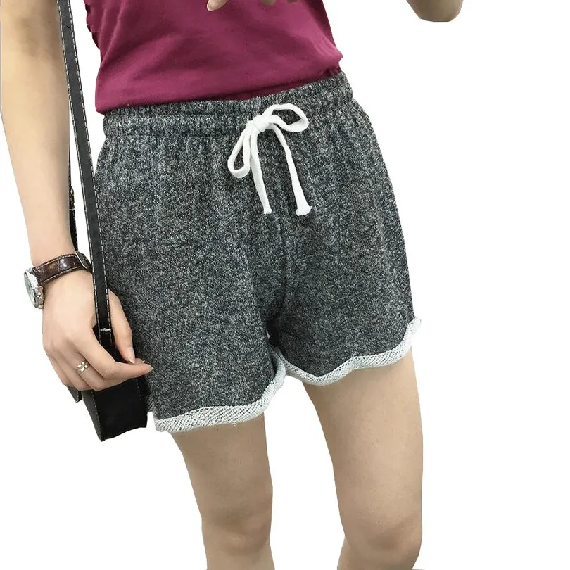 Шорты LJCUIYAO женские спортивные повседневные однотонные Короткие штаны из