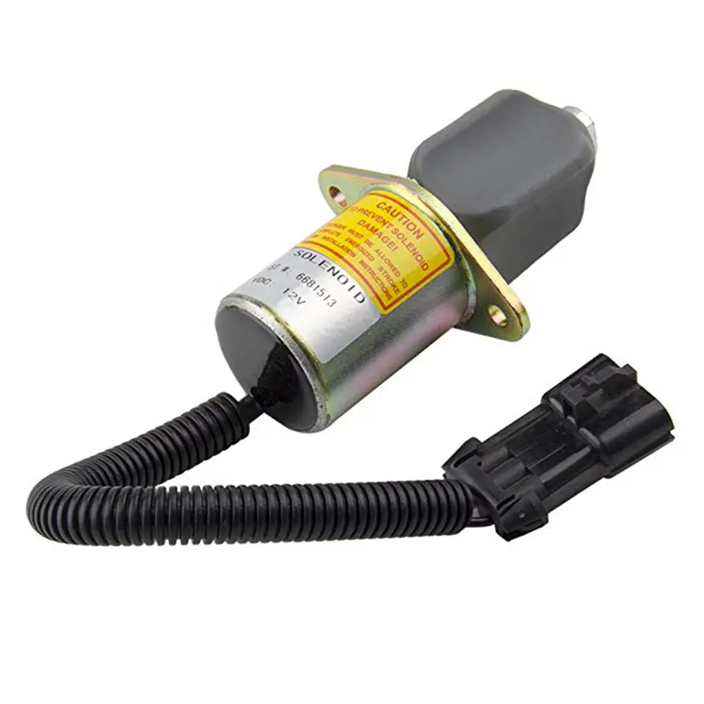 Parada Solenóide 12v Shut Off Válvula Solenóide para Bobcat S150 S160 S175 S185 S205 S250 S300 450 453 463 553 653 751 753 6681512 Peças e acessórios do gerador