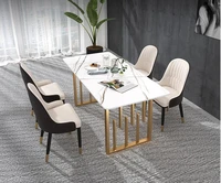 rock plate scratch proof dining table chair combination luxury nordic marble dining table