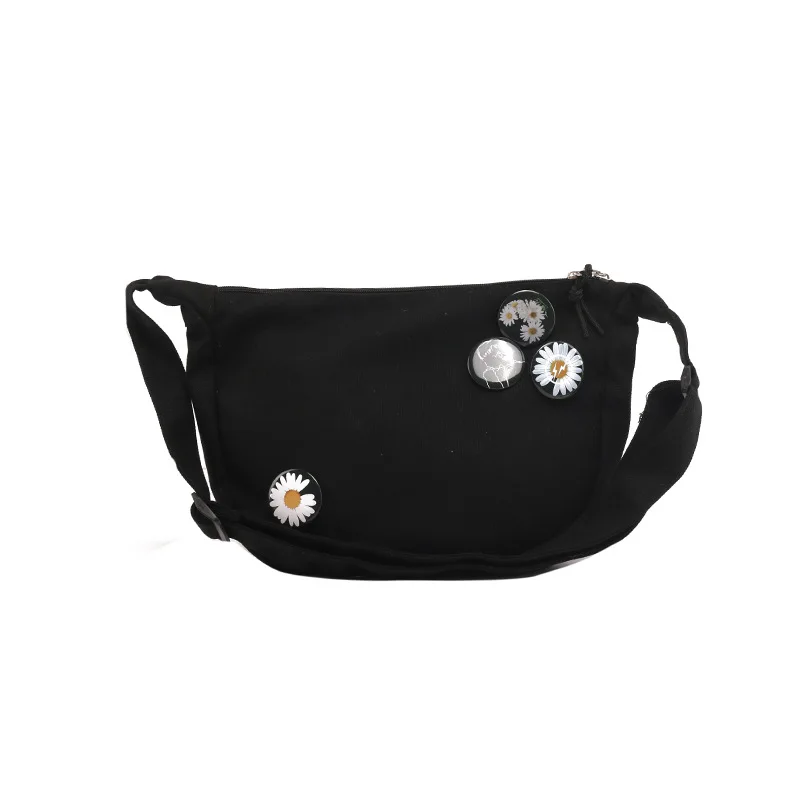 

Girl'S Shoulder Canvas Bag Women's Hong Kong Style Canvas Bag INS Japanese-style GIRL'S Shoulder Bag Dumpling Bag