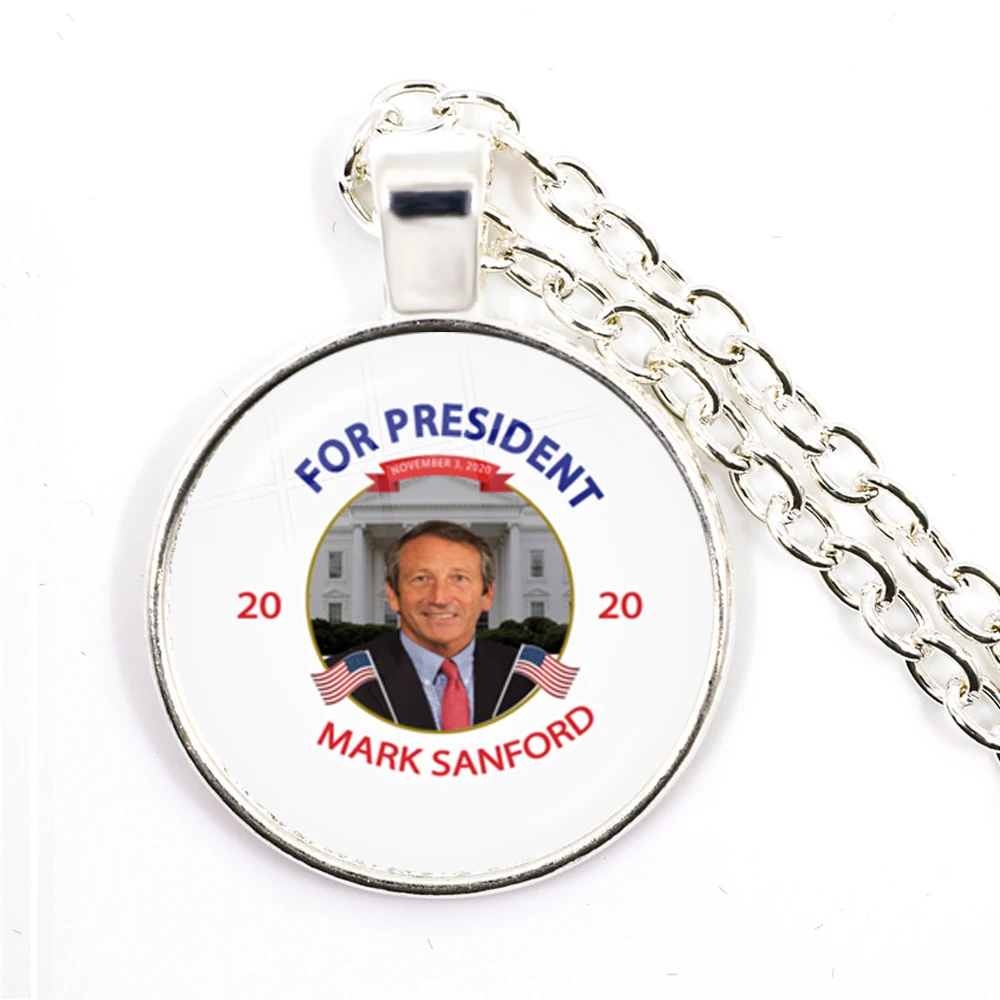 Коллекция 2020 ожерелье с подвеской-кабошоном 25 мм для президент США поддержкой