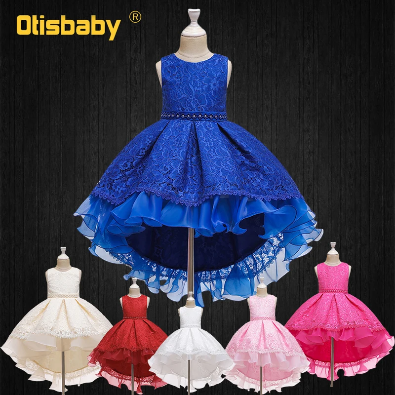 

Кружевное платье с цветами для девочек 4- 14 лет