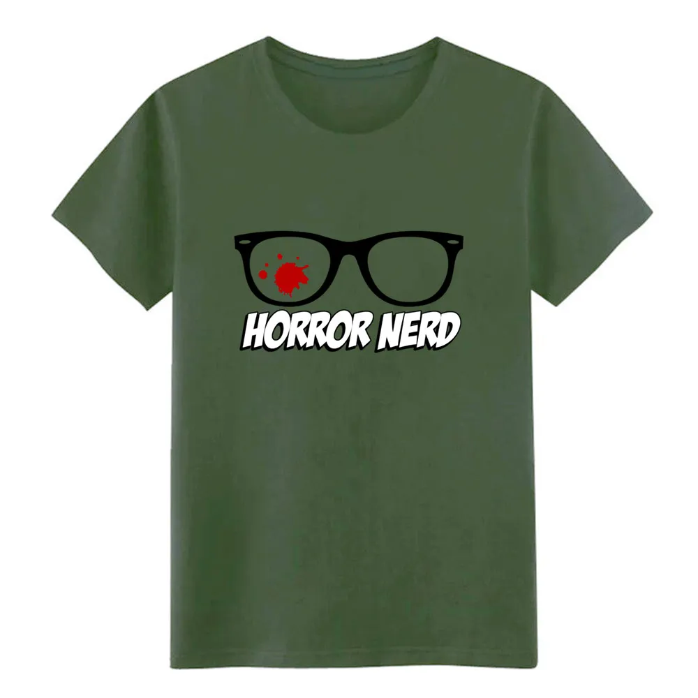 Футболка horror nerd png Мужская Дизайнерская футболка из 100% хлопка с вырезом лодочкой