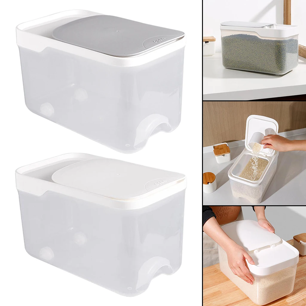 

Rice Storage Container Grains Rice Bucket Dry Food Food Dispenser Household Storage Rice Box
