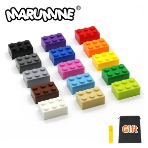 Набор строительных блоков MARUMINE 2x3 в горошек, классические детали сделай сам, развивающие игрушки, MOC, совместимы с детьми, для мальчиков и девочек, для обучения