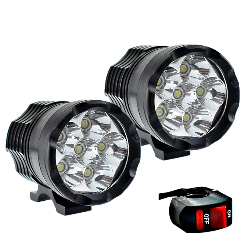 

Motorcycle LED work head lights 6000K White Spotlights Moto Fog spot lamp 12V 60W LED motorcycle headlights car accessories