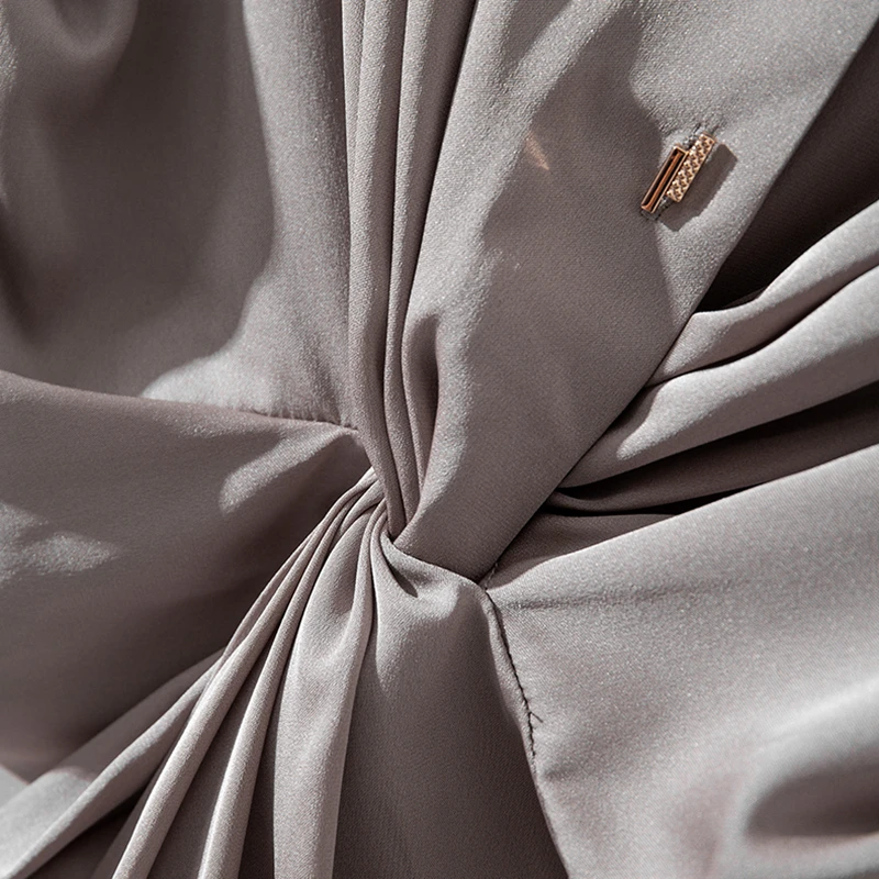 Женская шелковая блузка элегантная Стильная однотонная из 89% шелка 2 цвета