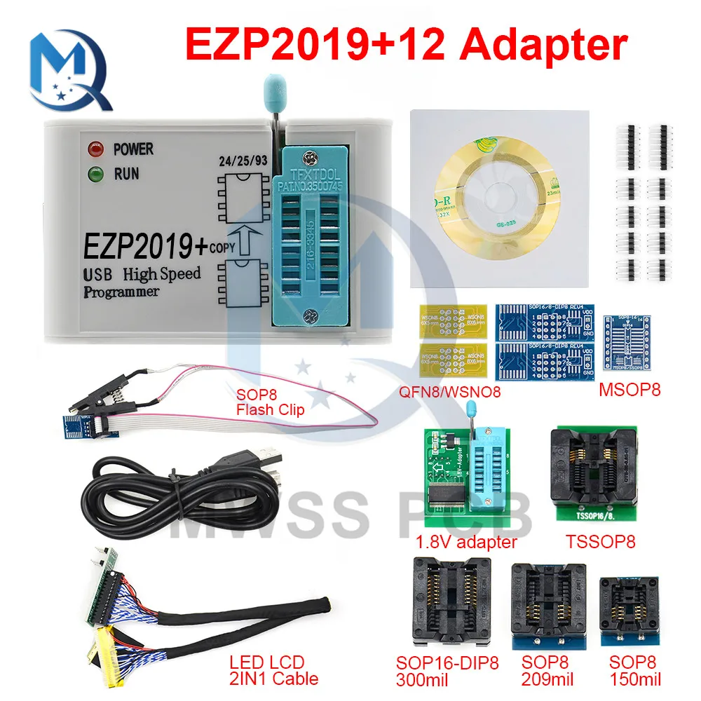 Высокоскоростной USB программатор EZP2019 SPI EZP 2019 с поддержкой 24 25 93 EEPROM чип флэш BIOS
