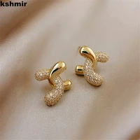 kshmir korean fashion earrings womens exquisite earrings 2021 new vintage metal gold earrings birthday party