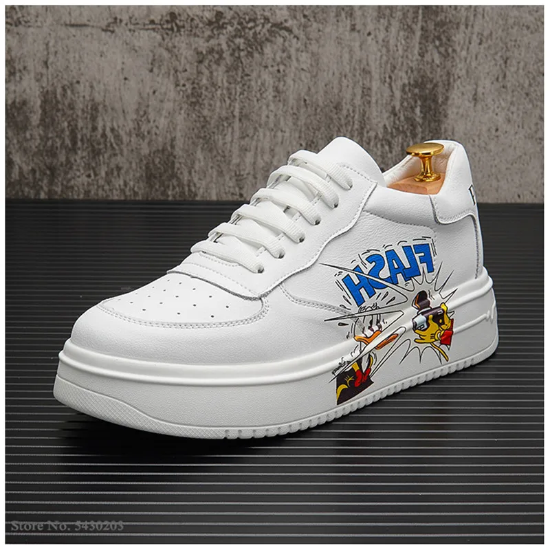 Fashion Autumn Shoes For Men Sneakers High Tops Casual Platform Punk Zip Flats | Обувь