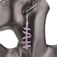 ukebay new purple punk drop earrings women handmade rubber jewelry 6 colors designer original statement earrings party gift