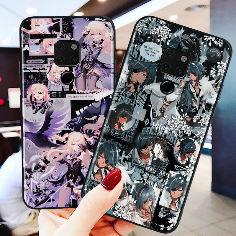

Genshin Impact Mosaic for huawei Mate 10 20 30 40 Lite Pro X Lite RS Plus TPU Black Phone Case