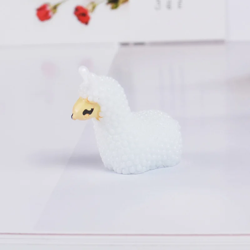 2 искусственных игрушек искусственная кожа полимерная мини-милая овечка альпака