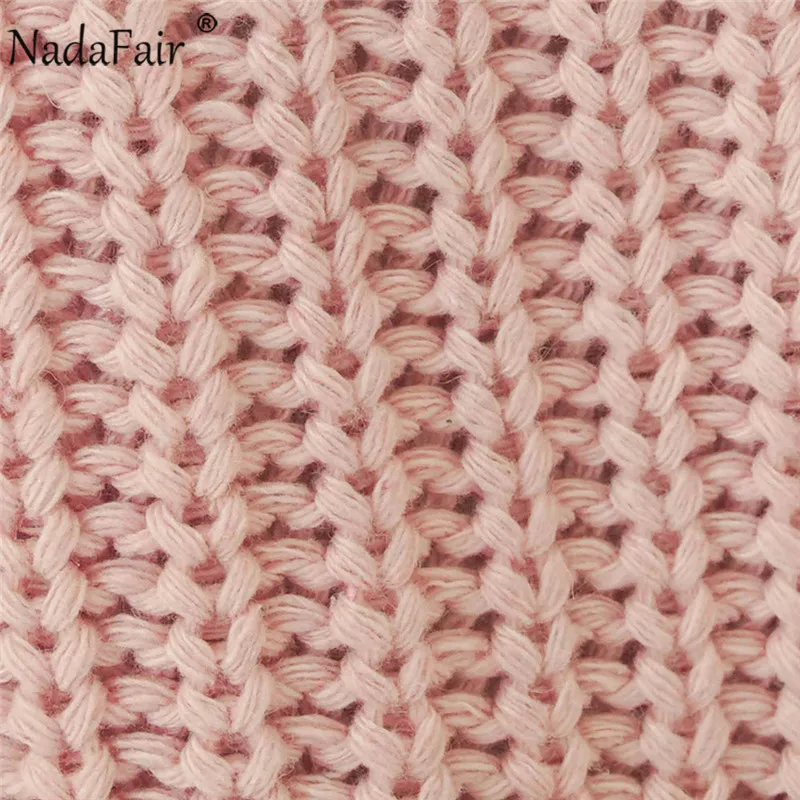 Женский вязаный кардиган Nadafair розовый белый зимний теплый однотонный Кардиган с