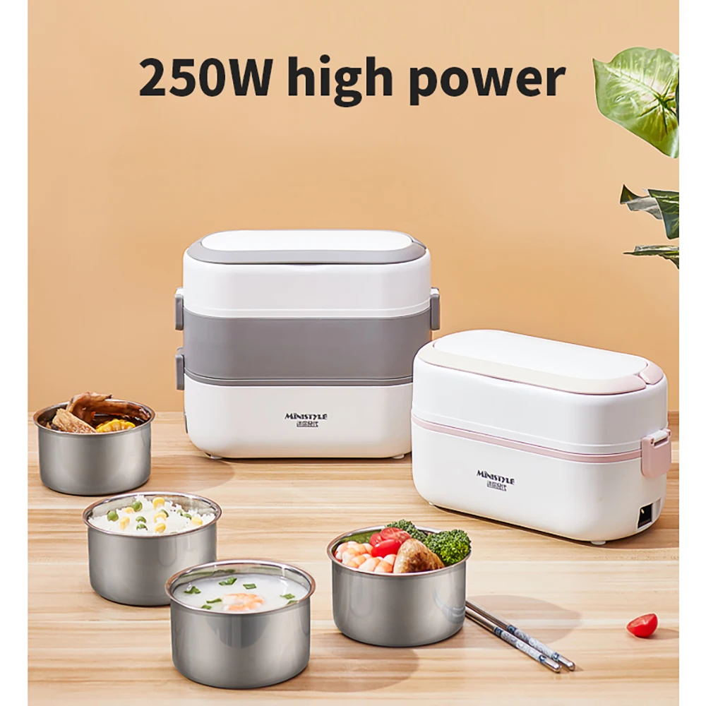 

Multifunction Electric Heating Lunch Box Double Stainless Steel Food Insulation Container Portable Heat Lunchbox Bento Warmer