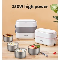 multifunction electric heating lunch box double stainless steel food insulation container portable heat lunchbox bento warmer
