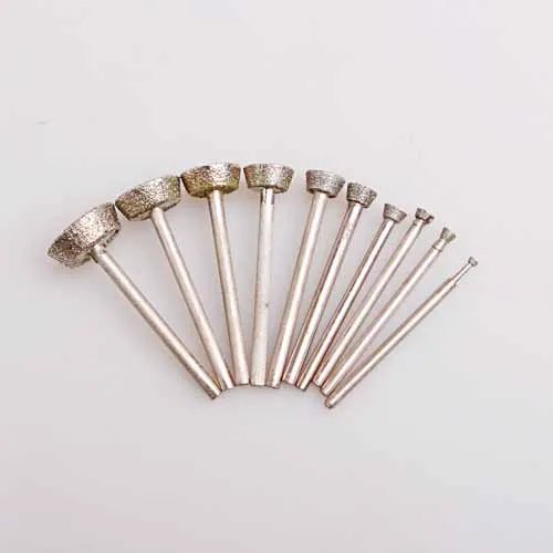 

10PCS/set Extra-Wide Diamond Grinding Wheel 2-16mm Dremel Rotary Tools Carborundum Metal Stone Carving Grind Tools