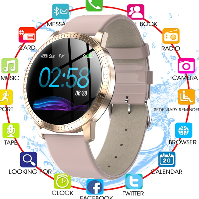 Женские Смарт часы для фитнеса женские IP67 водонепроницаемые спортивные Iphone