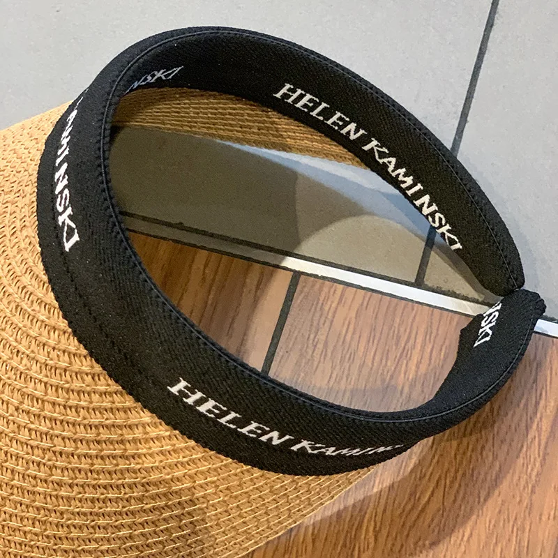 Шляпа женская Соломенная с широкими полями Пляжная Панама застежкой дышащая